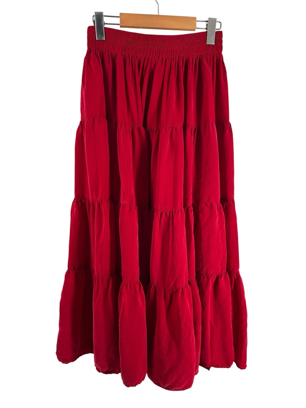 Longhorn tiered maxi skirt vintage western cowboy cowgirl rodeo sz M
